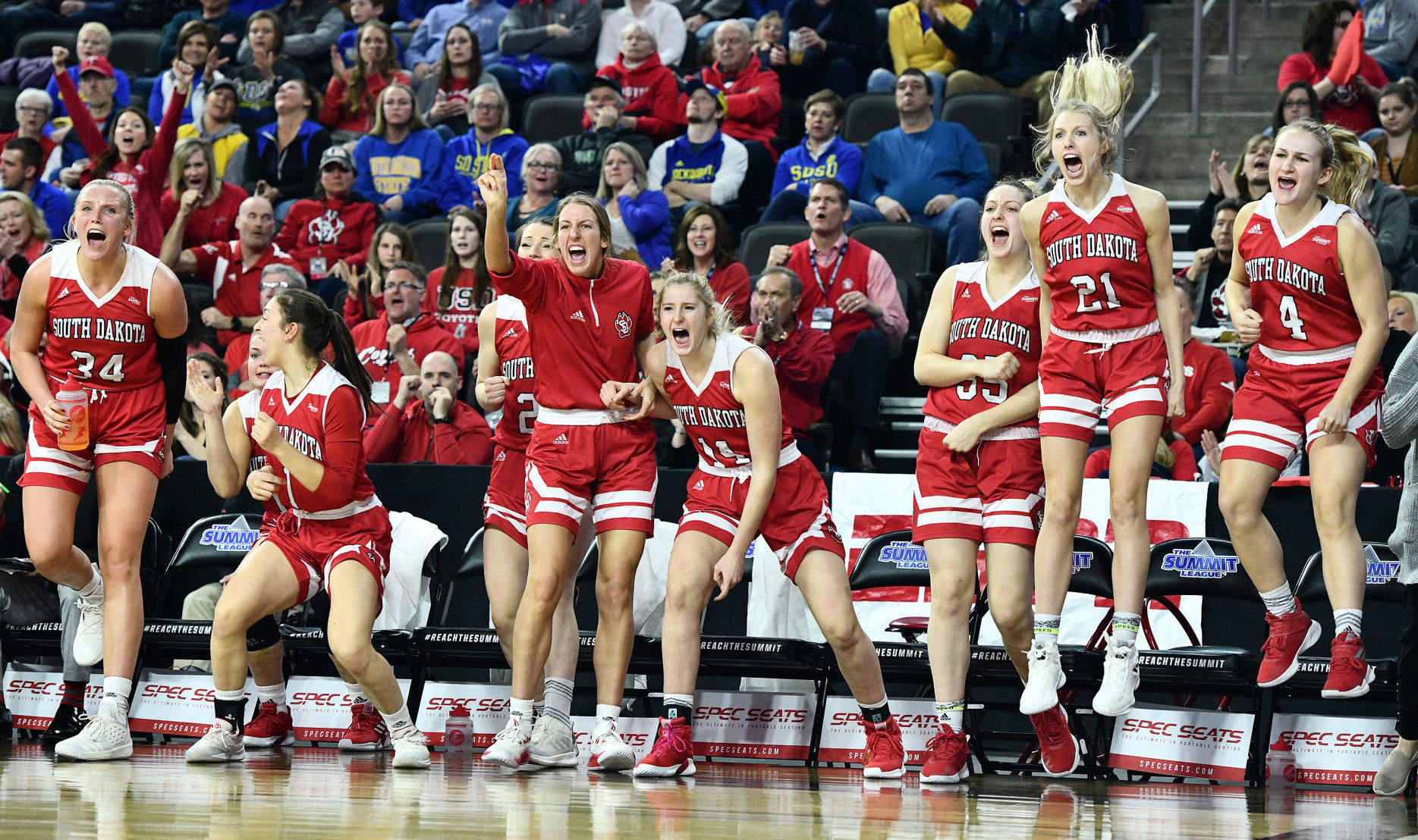 USD vs SDSU women's Summit League basketball